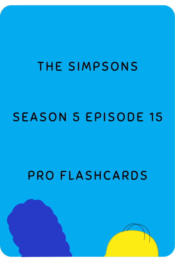 The Simpsons - S05E15 - Pro Flashcards product image (1)