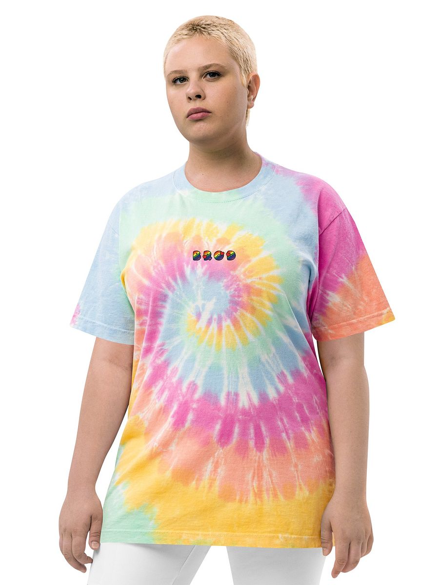 Bród Meaning Pride - Tie-Dye Embroidered Irish / Gaeilge T-shirt for PRIDE 🏳️‍🌈 product image (6)