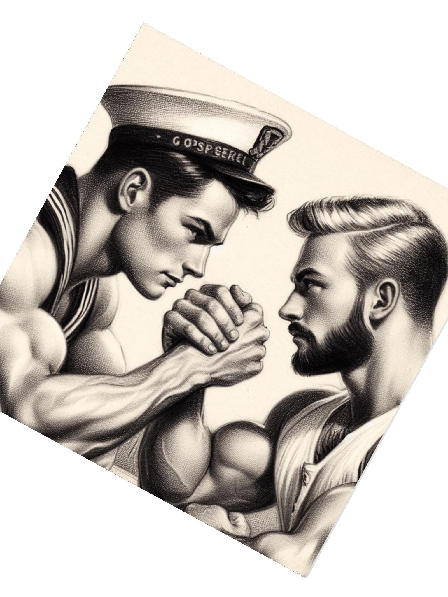 Up Close and Personal: Sailors – Tom of Finland Tribute Gay Pride Graphic Design Sticker product image (2)