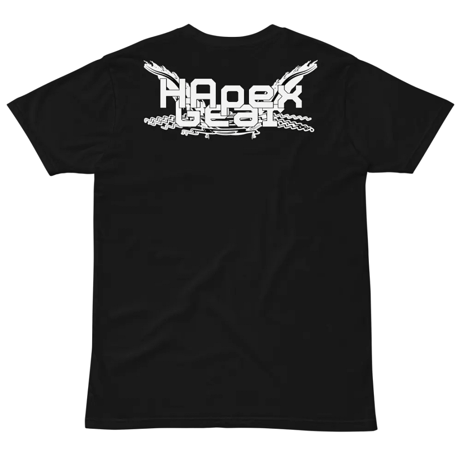 Unisex Premium T-Shirt - Print Embroidered - White HApex Gear Black Logo product image (3)
