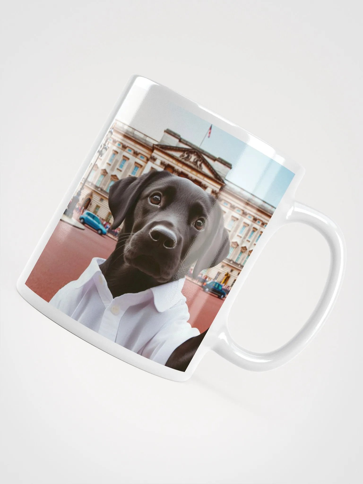 Buckingham Palace Paws and Pose Dog Selfie #Humorous Mug - White product image (4)