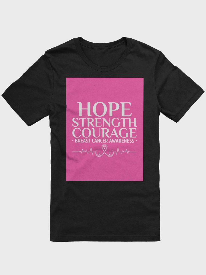 Hope Strength Courage Breast Cancer Awareness TShirt product image (1)