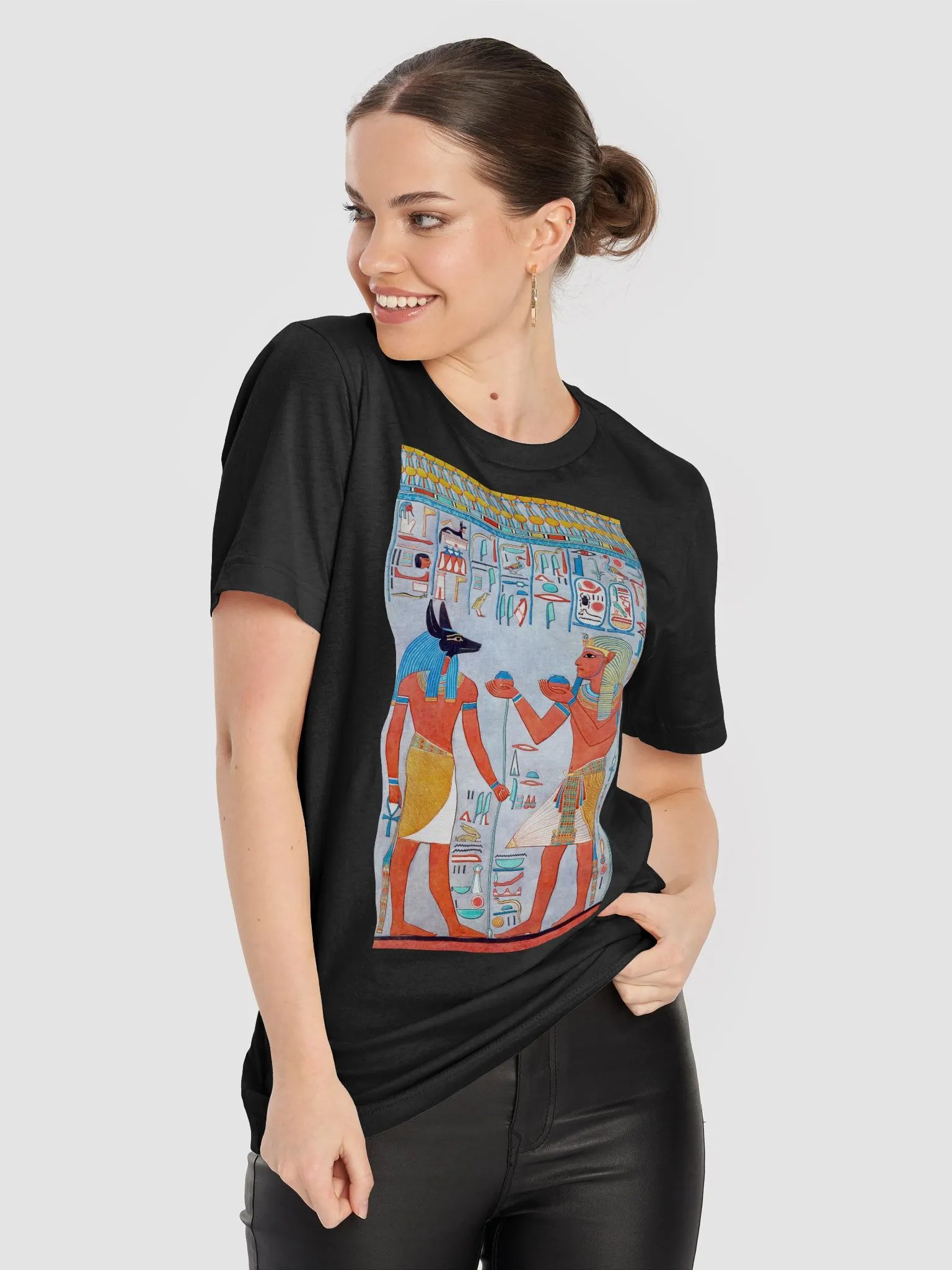 Anubis and the Pharaoh Ancient Egypt Art Unisex T-Shirt product image (8)