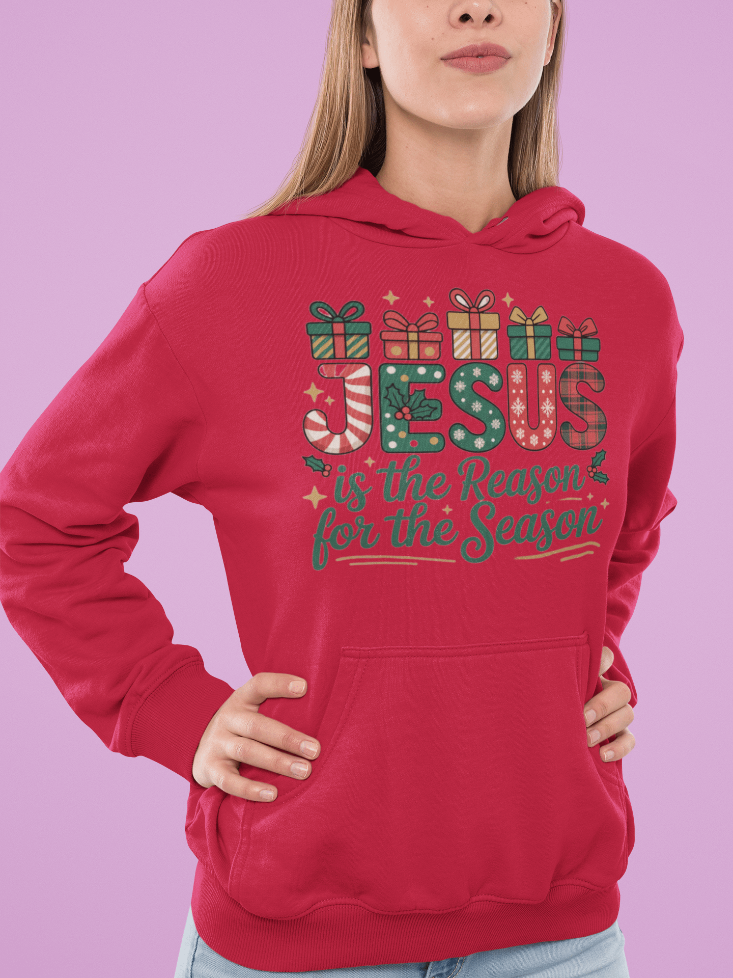 Christian Christmas Hoodie Jesus is The Reason For The Season product image (2)