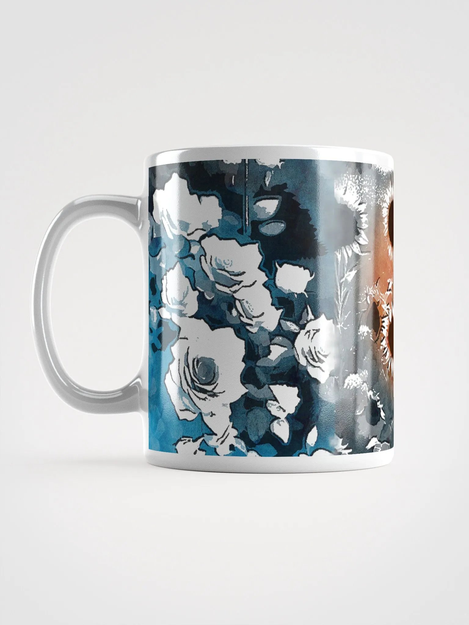 Floral Fusion White Glossy Mug product image (18)