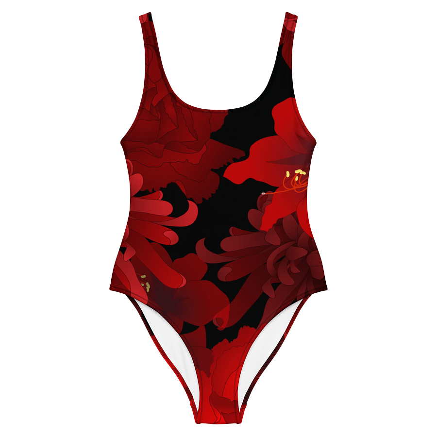 Vibrant Red Floral Swimsuit product image (7)