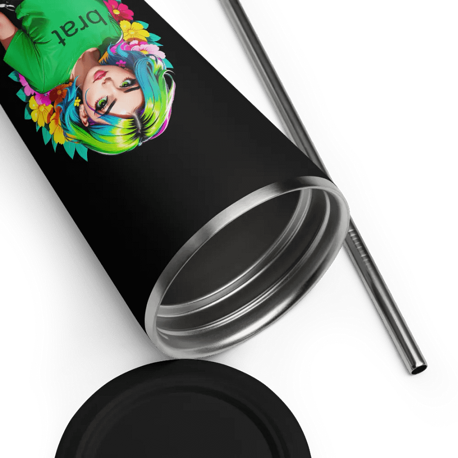 Brat 20 oz Tumbler Cup - Black - Insulated Tumbler with a Straw v1 product image (9)