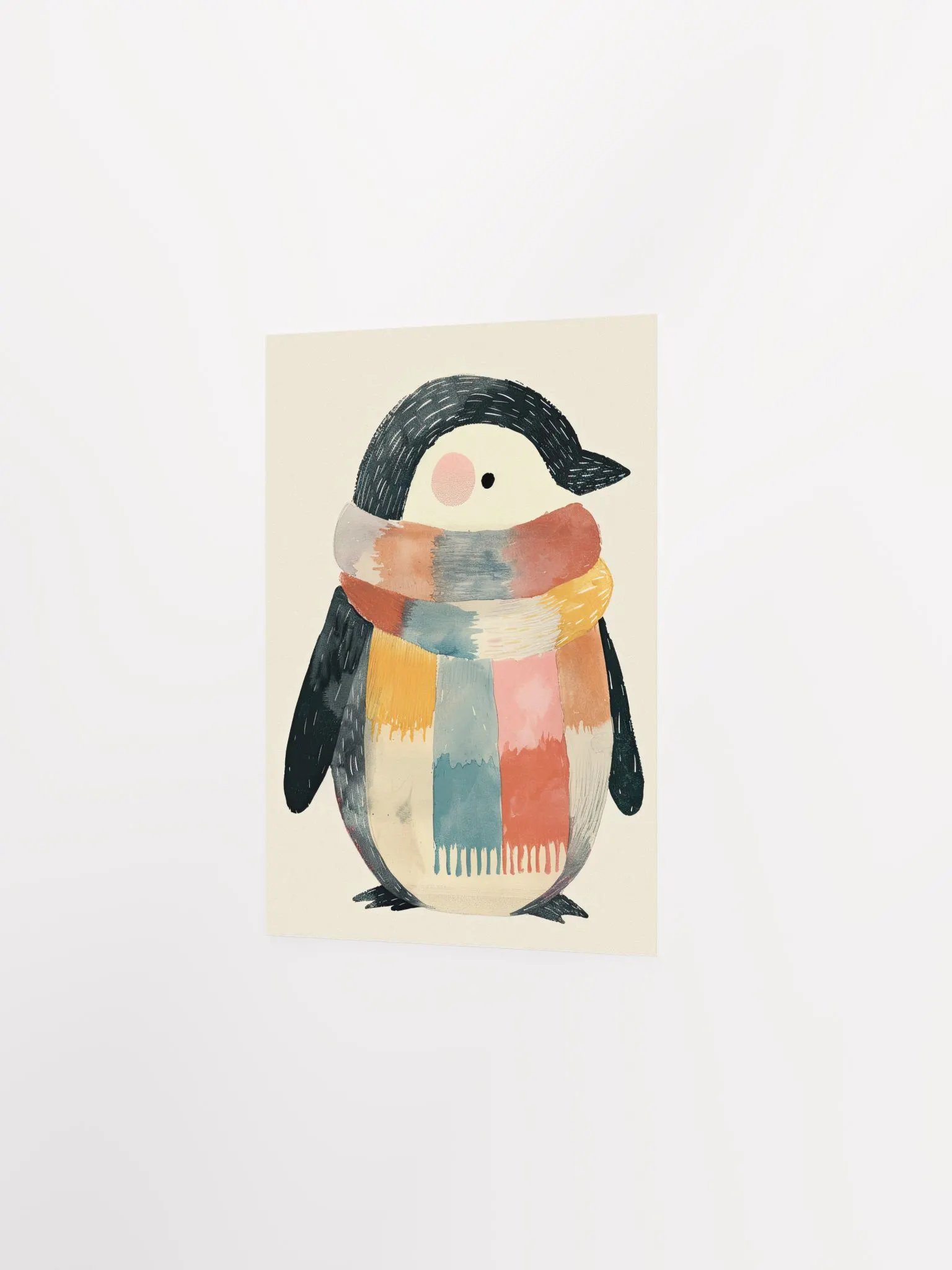 Cute Watercolor Penguin Illustration Nursery Art Print product image (12)