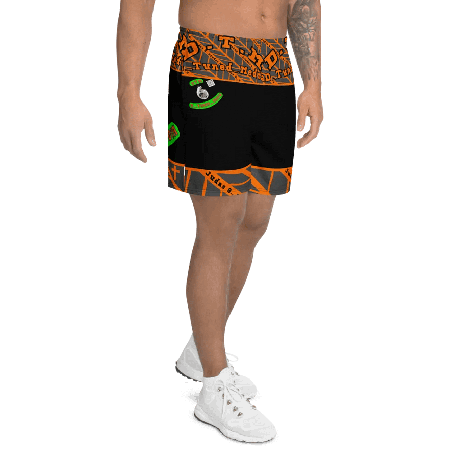 D-Tuned Media All-Over Print Athletic Long Shorts product image (2)