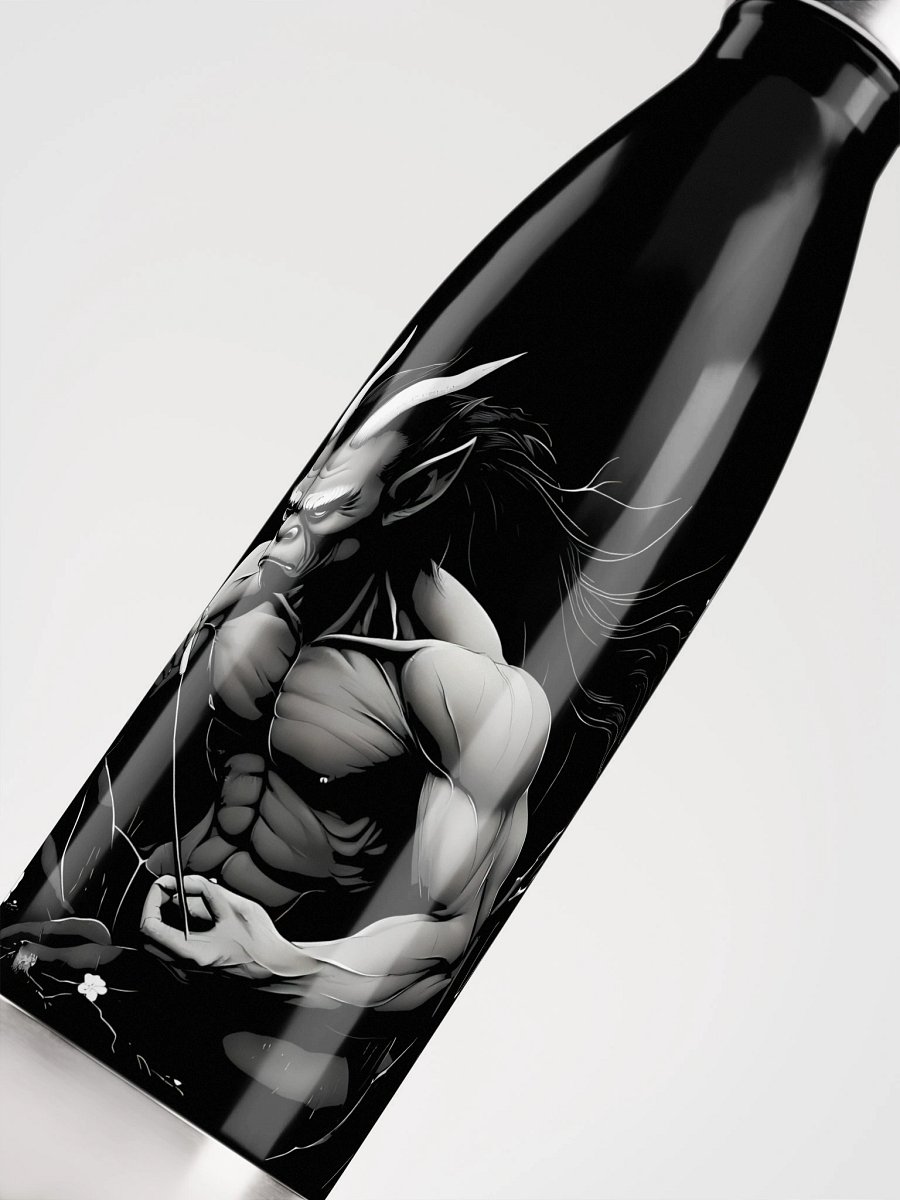 Intimidating Oni Demon Art - Japanese Mythology Illustration Stainless Steel Bottle product image (5)