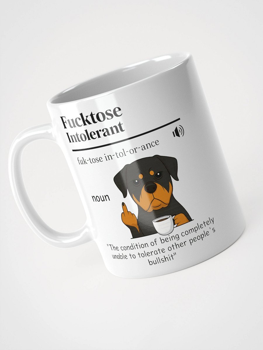 Intolerant Rottweiler - White Glossy Mug product image (3)