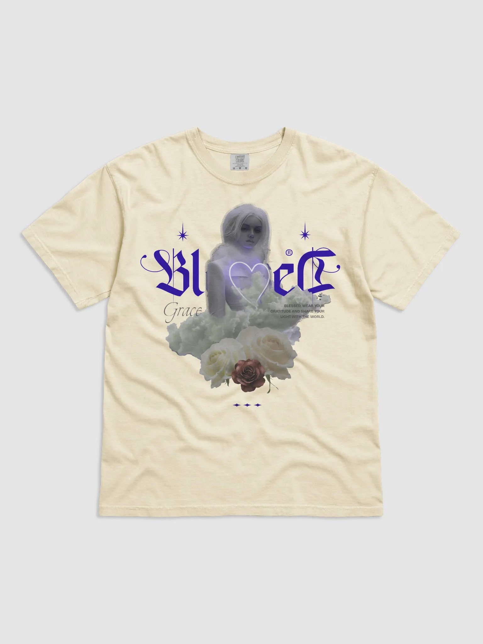 Ethereal Neon Heart T Shirt Gothic Fantasy Graphic product image (3)
