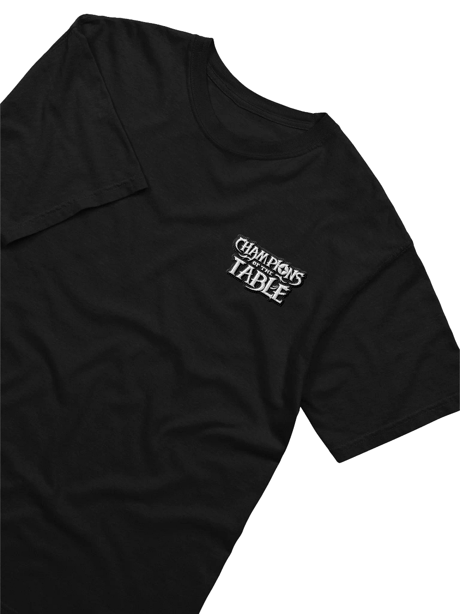Champions of The Table - Embroidered Corner Logo Tee (Black & White) product image (11)