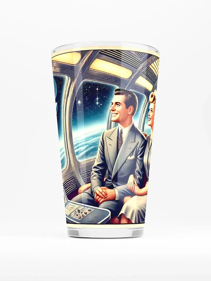 Vintage Space Travel Pint Glass product image (2)
