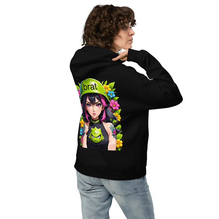 Brat - Premium Hoodie (Black) Brat Life - v6 (Back Printed Design) product image (2)