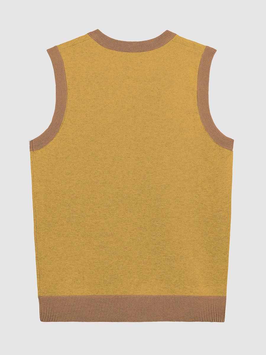 FUNNY *and* SENSITIVE (lg. design, contrast orange + white) knitwear vest product image (10)