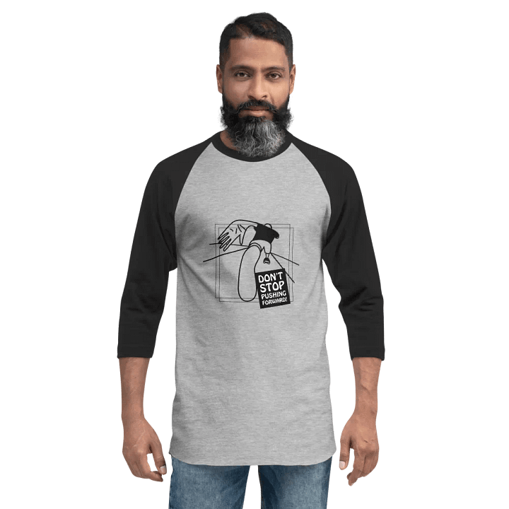 American Style College Raglan Tee - Heather Grey/Black product image (2)
