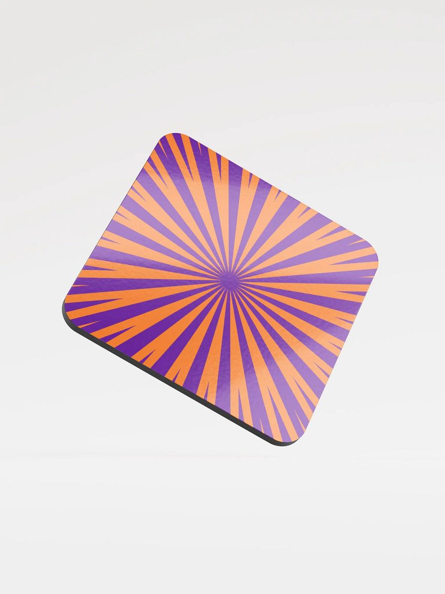 Twisted Circus Spirals Coaster, Orange Purple Halloween Home Decor product image (2)