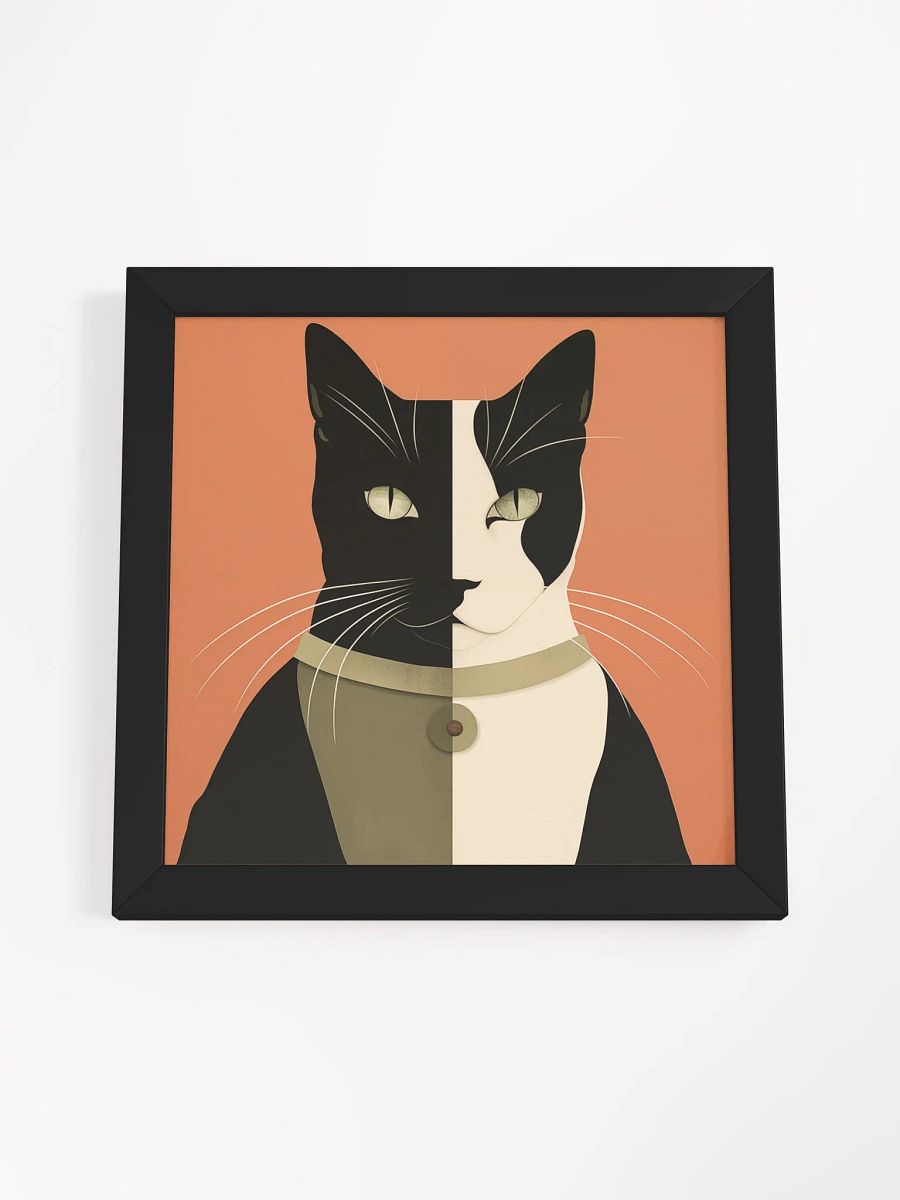 Whiskered Wonders: Framed Cat Art Print product image (40)