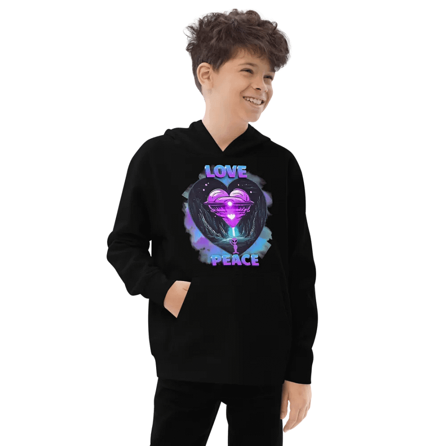Cosmic Love Youth Fleece Pullover Hoodie product image (2)