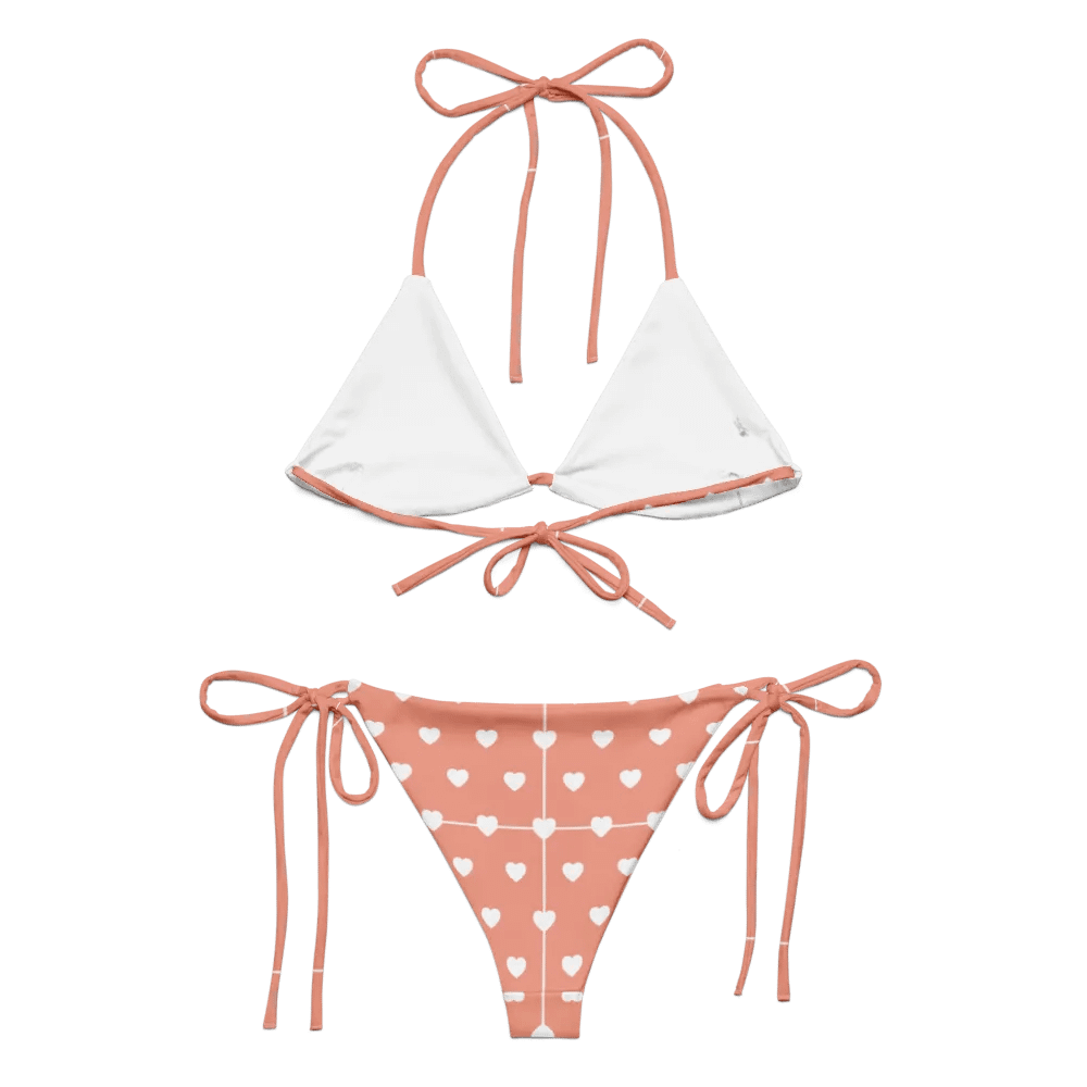Pastel Heart Seamless Pattern String Bikini - v13 product image (5)