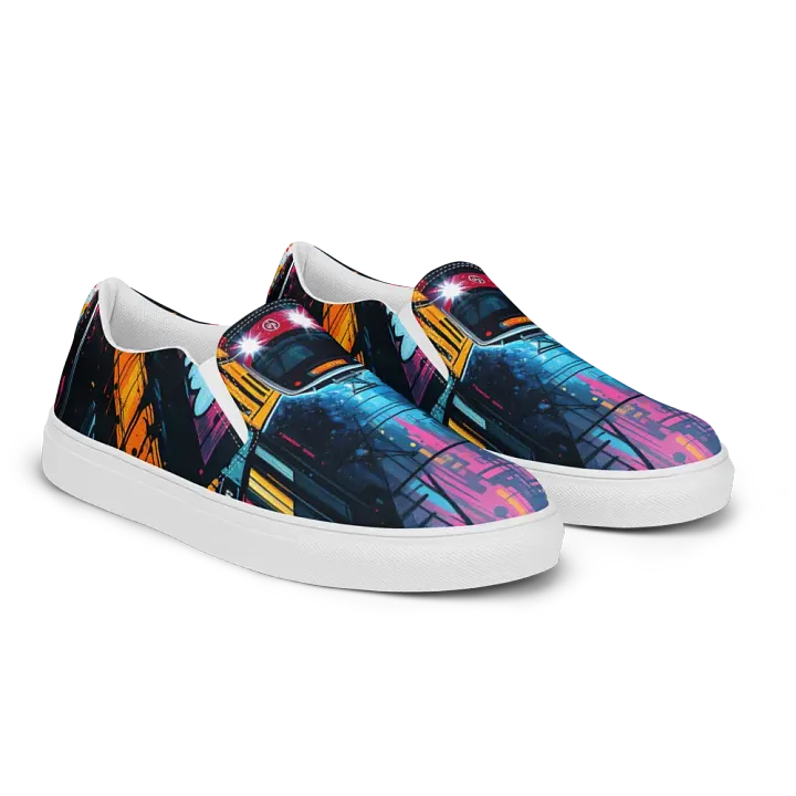 Men's Neon City Canvas Slip-On Shoes product image (2)