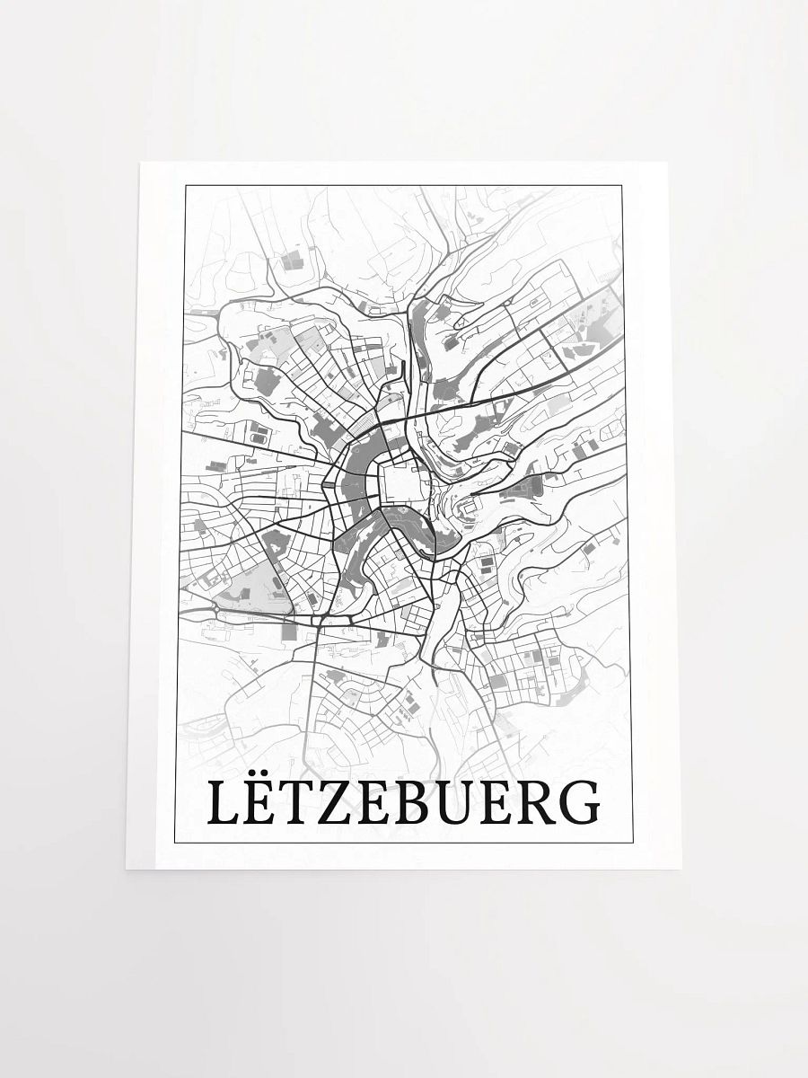 Lëtzebuerg, Lëtzebuerg, city map print product image (16)