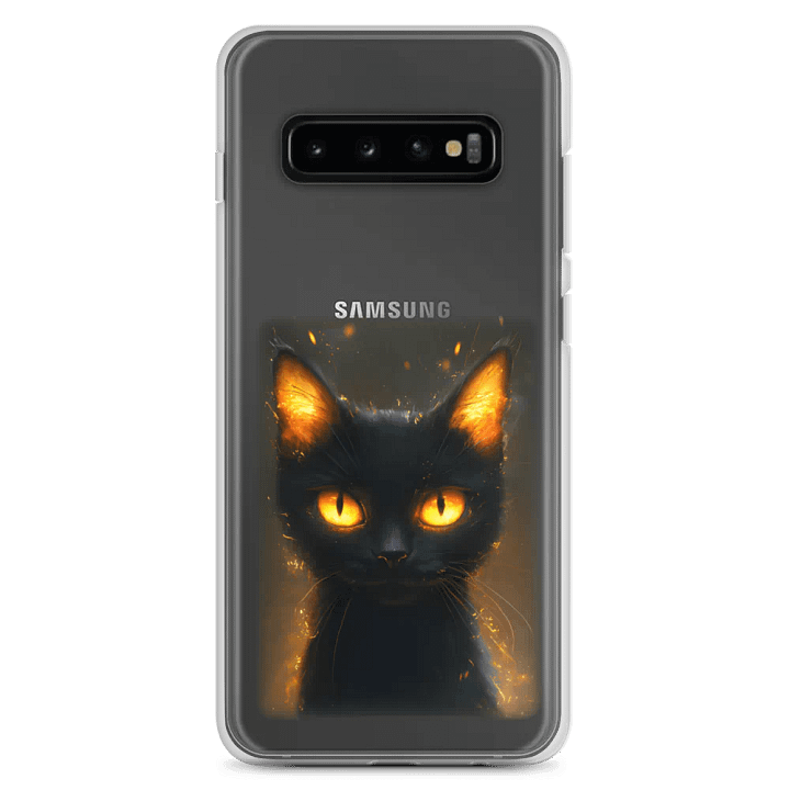 Samsung phone case with fire cat product image (7)