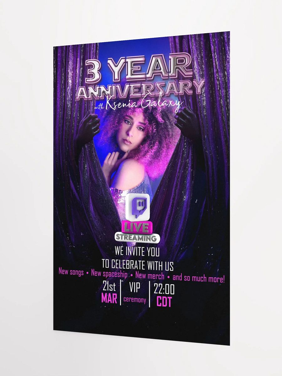 Matte Paper Poster (3 YEAR on TWITCH) product image (3)