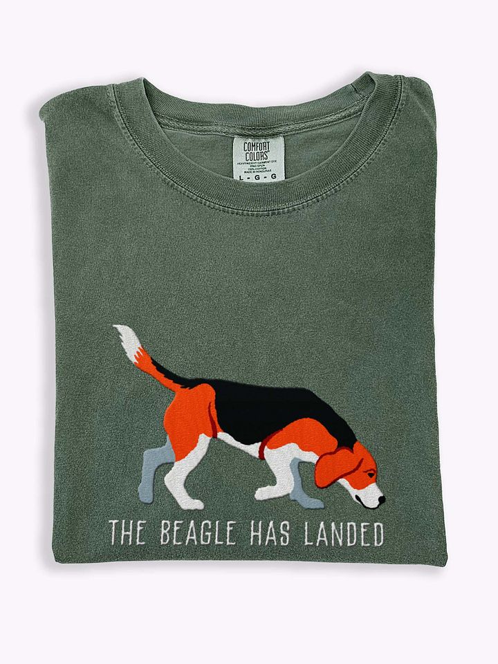 The Beagle Has Landed T-Shirt(Embroidered) of a Beagle product image (1)