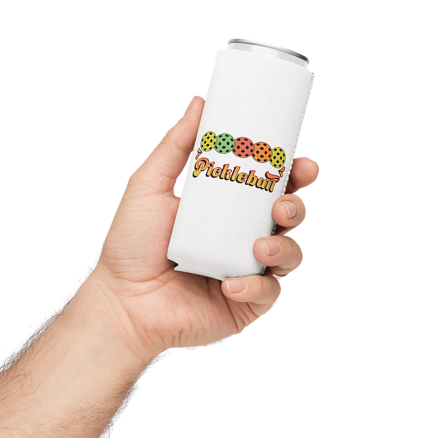 Pickleball Five Ball Row Colorful Coozie Can Cooler product image (3)