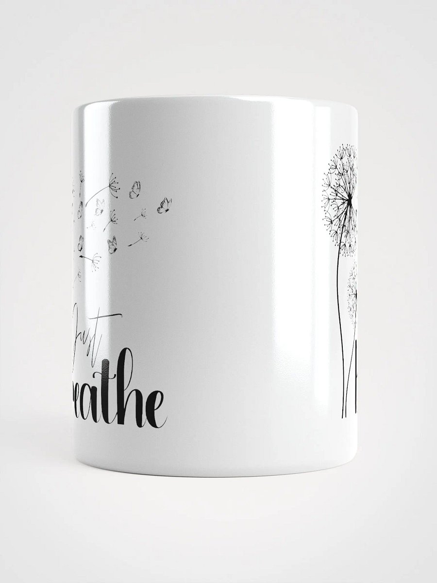 Just Breathe Black Dandelion Ceramic Mug product image (8)