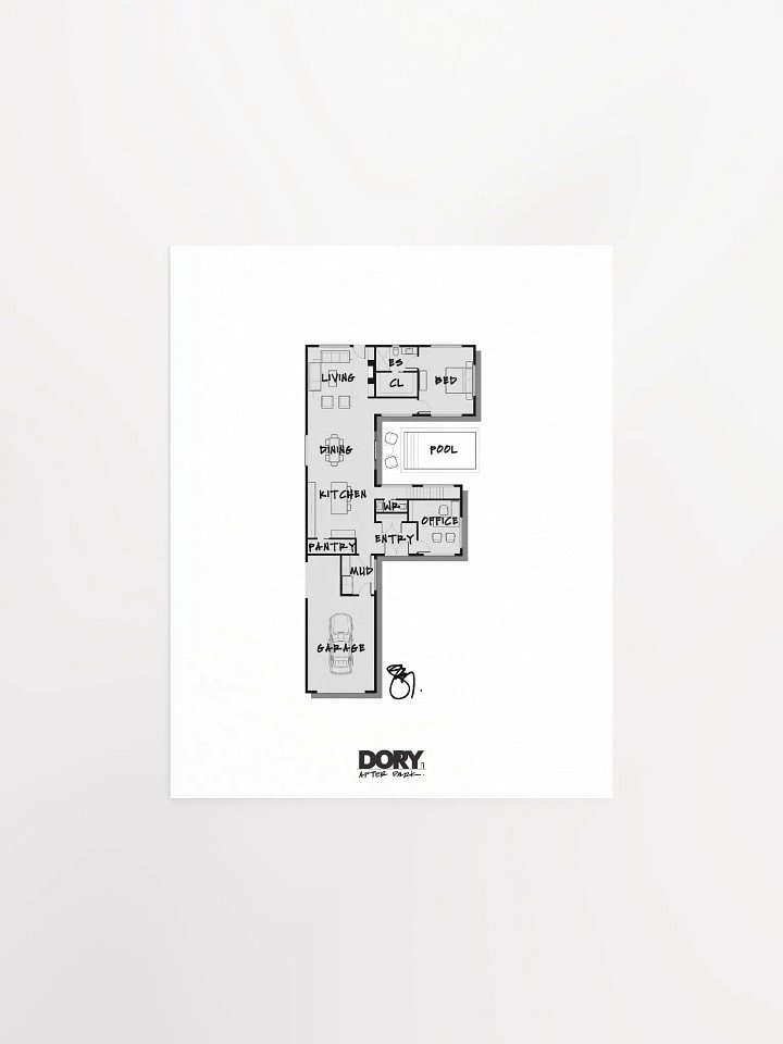 Alphabet Floor Plan Poster - F product image (1)