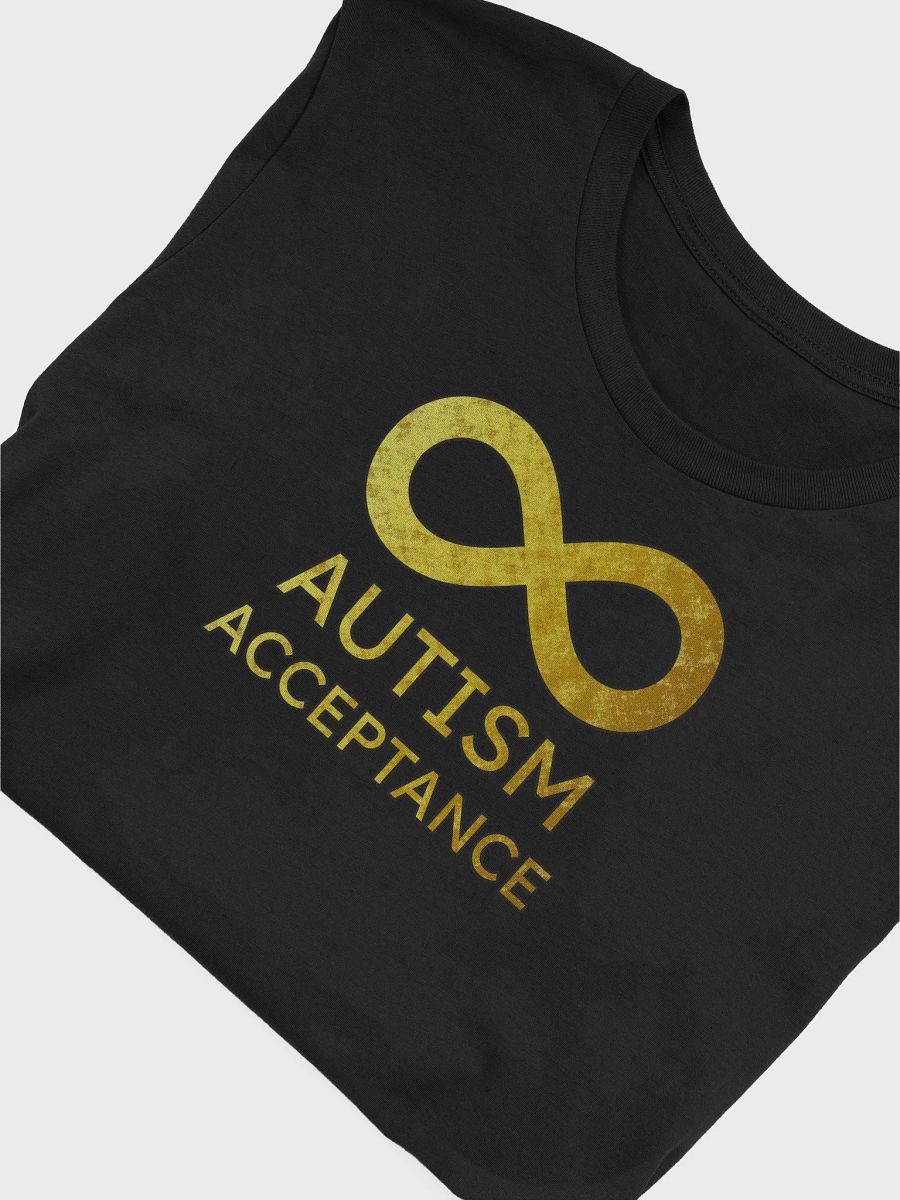 Golden Infinity Autism Acceptance T-Shirt (No Overlap Lines) product image (5)