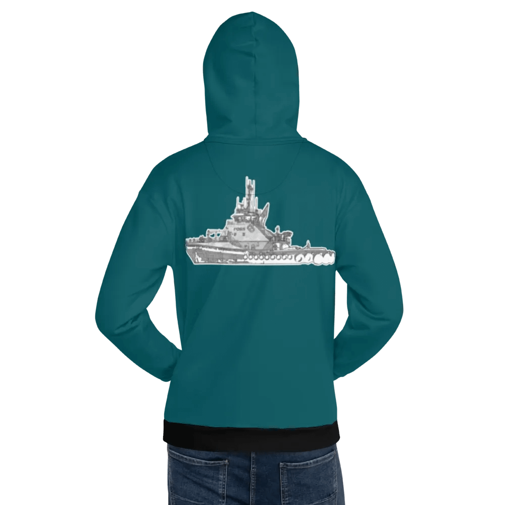 Teal Foss tug Sketch Hoodie product image (7)