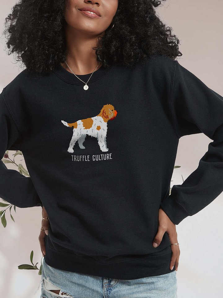 Truffle Culture Sweatshirt (Embroidered) of a Lagotto Romagnolo(Brown & White) product image (2)