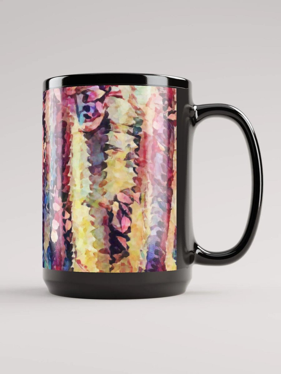 Abstract Graphic | Black Coffee Mug | Kaleidoscope Succulent product image (3)