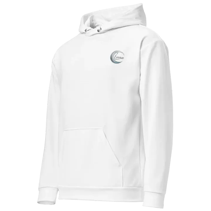 Luna Unisex Recycled Hoodie with Crescent Moon Design - White product image (2)