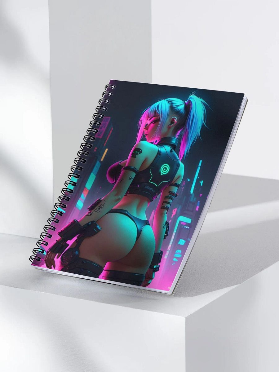 Neon Cyberpunk Dreams Spiral Notebook product image (3)