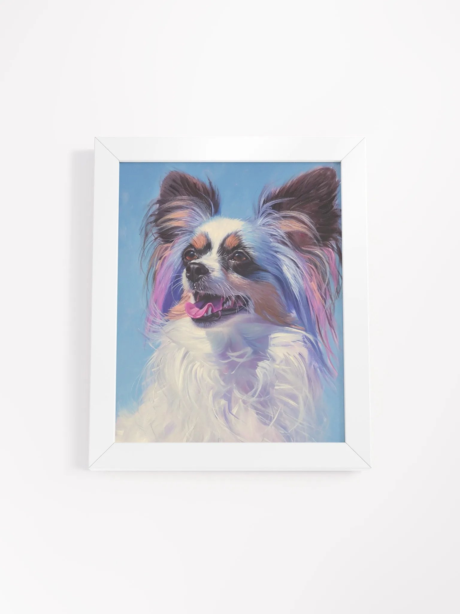 Whimsical Fluffy Dog Portrait Framed Poster product image (1)