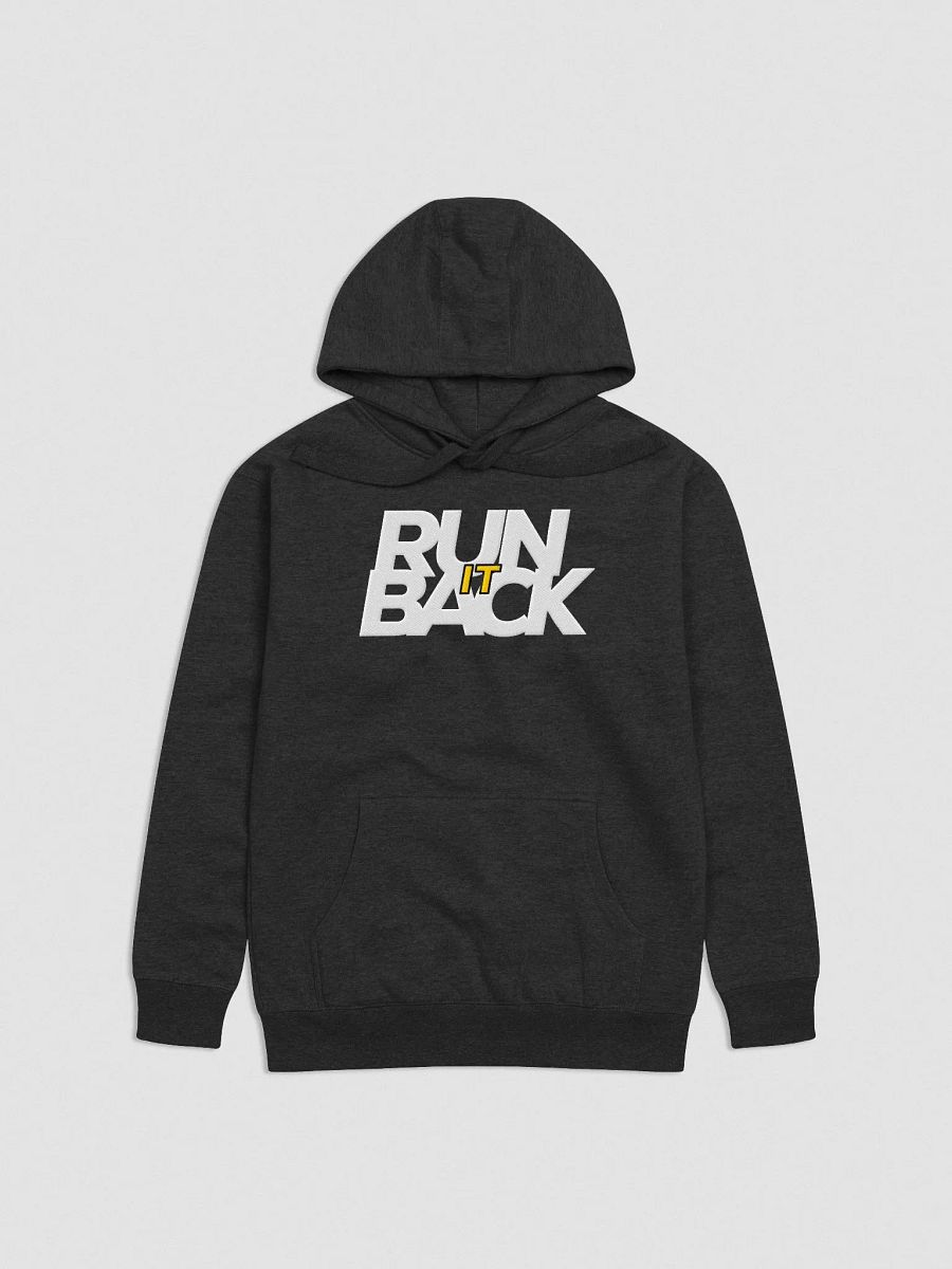 RUN IT BACK Embroidered Hoodie White Lettering product image (1)