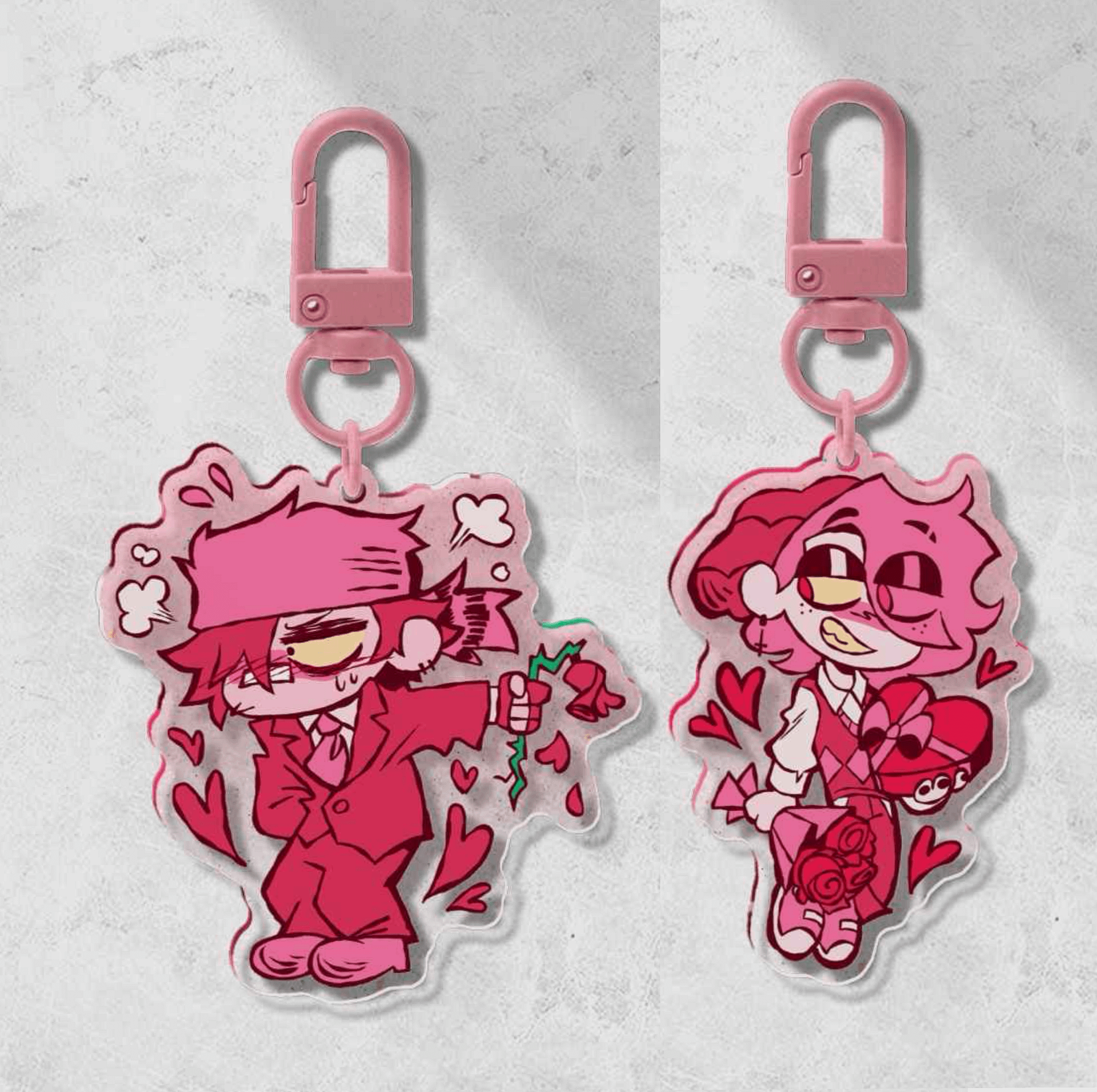 Valentine’s Nil and Dimitri Glitter Charm Set [SEASONAL] product image (1)