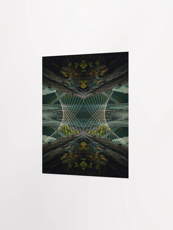 Geometric Art Print - Rainy Lake (Original) product image (2)