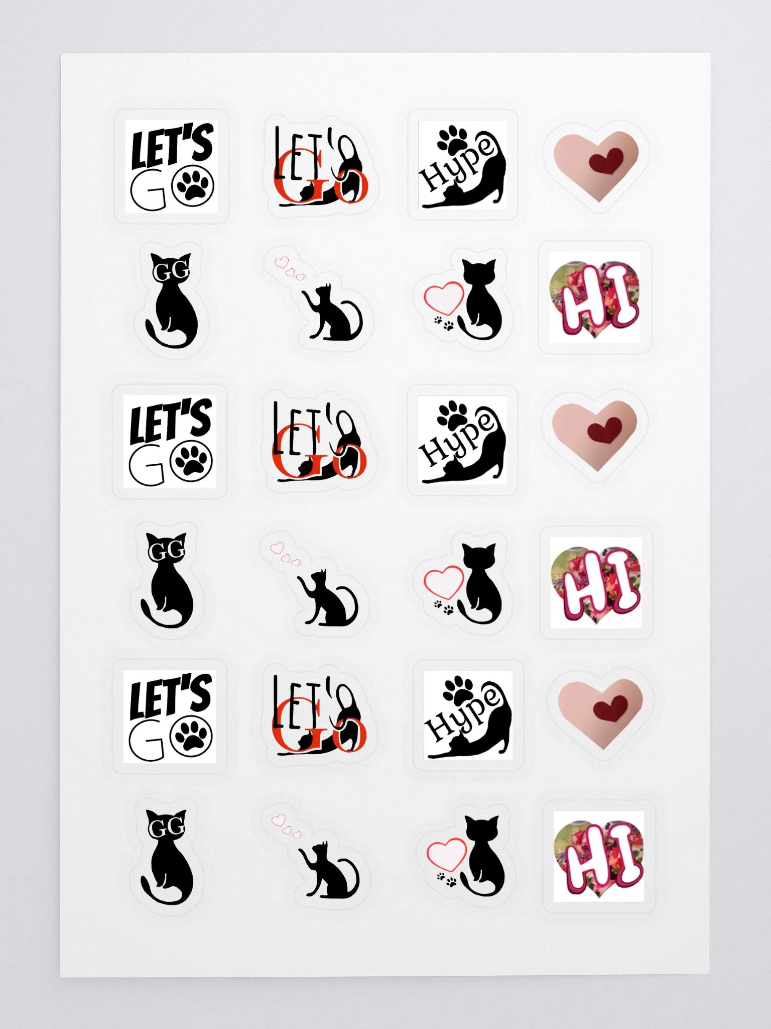 Sticker Sheet Let's Go Hype Love product image (3)