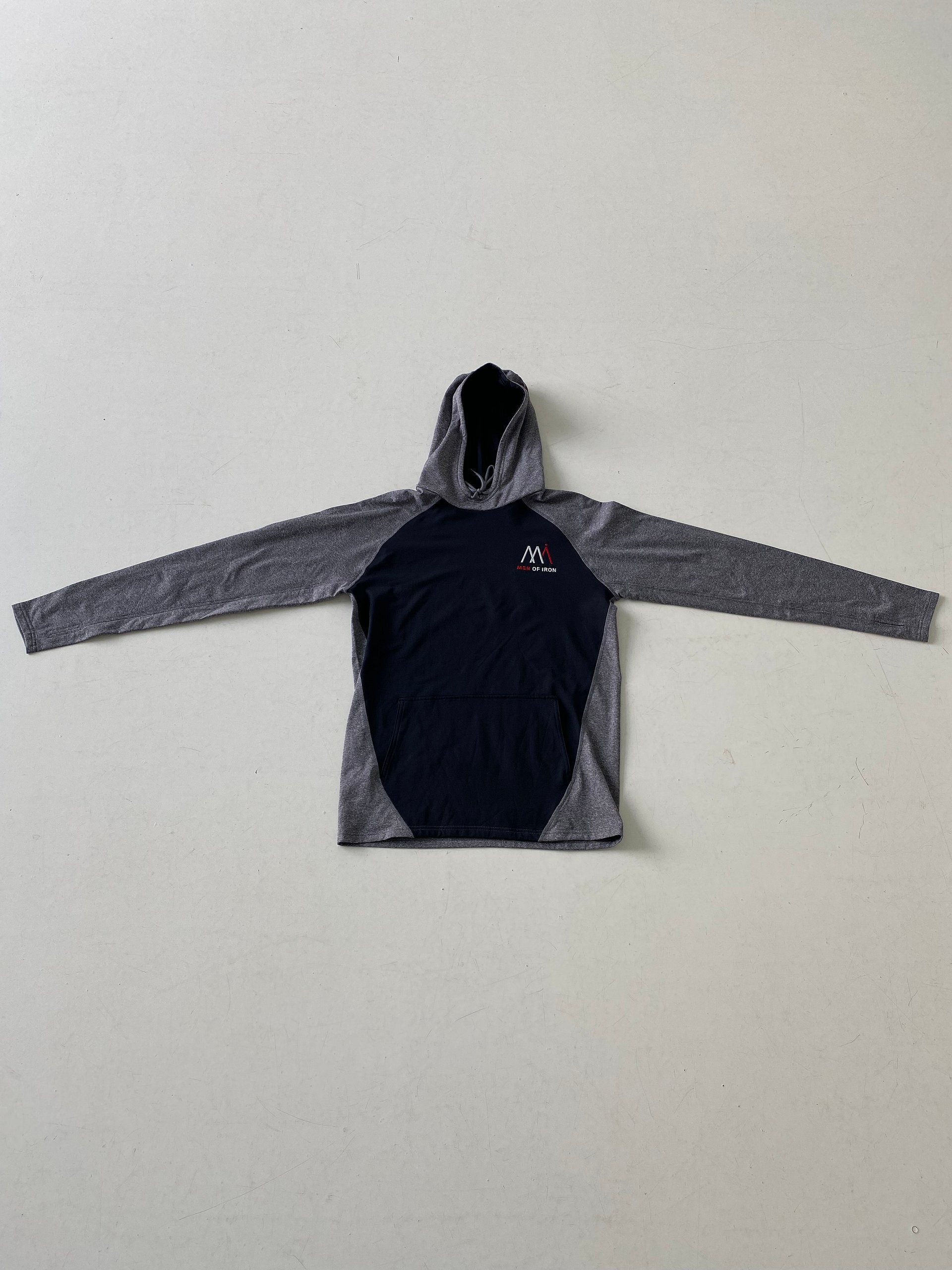 Men of Iron Black & Gray Lightweight Hoodie product image (1)