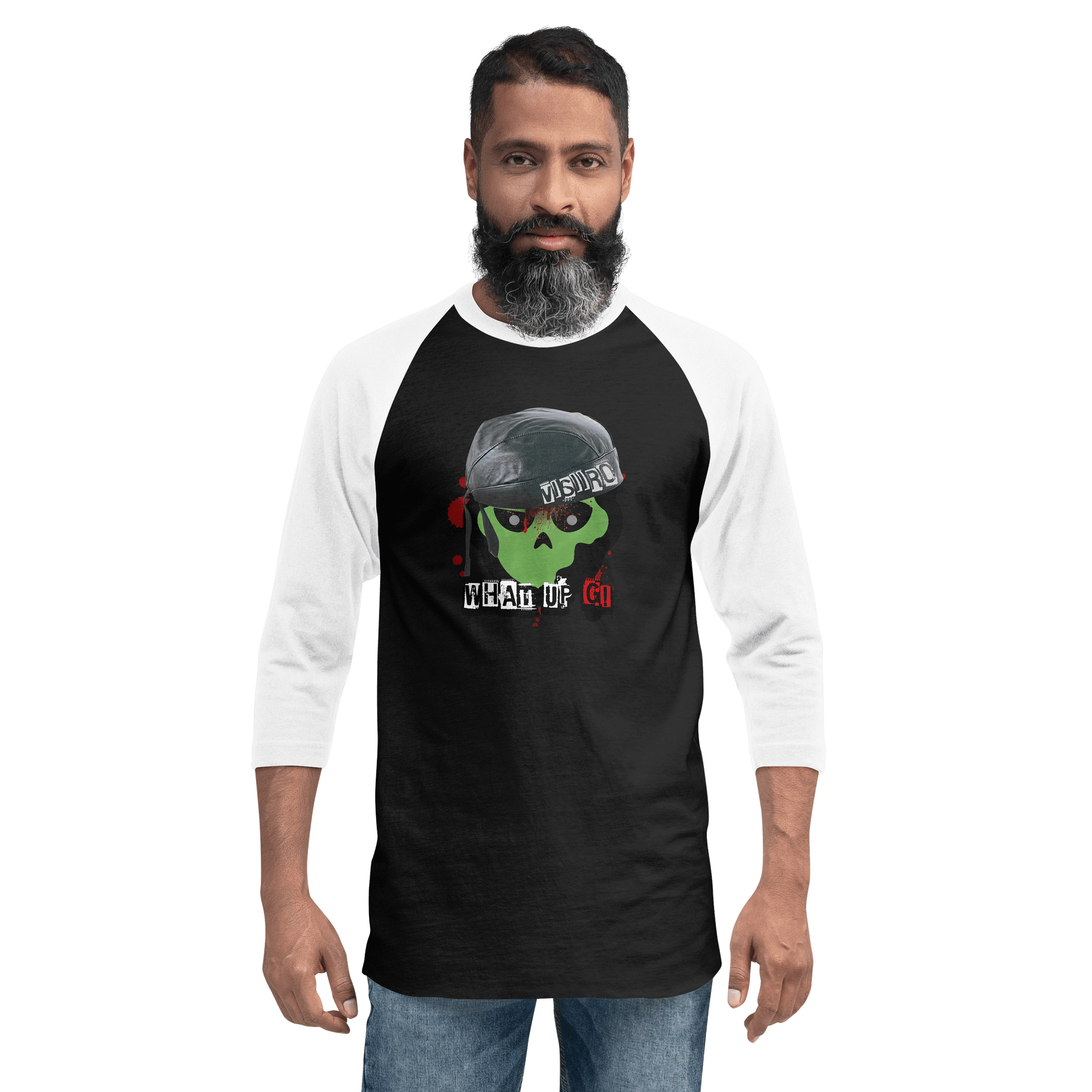 Vis What Up G! Zombie Jersey Raglan Tee product image (2)