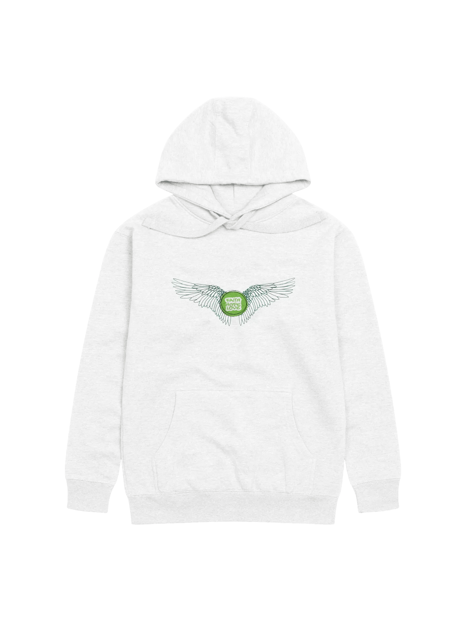 "Faith, Hope, & Love" Wings Meditative Unisex Hoodie product image (1)