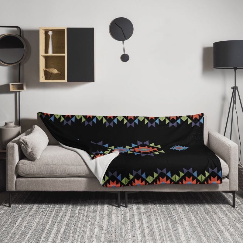 Geometric Aztec Fusion Throw Blanket product image (8)