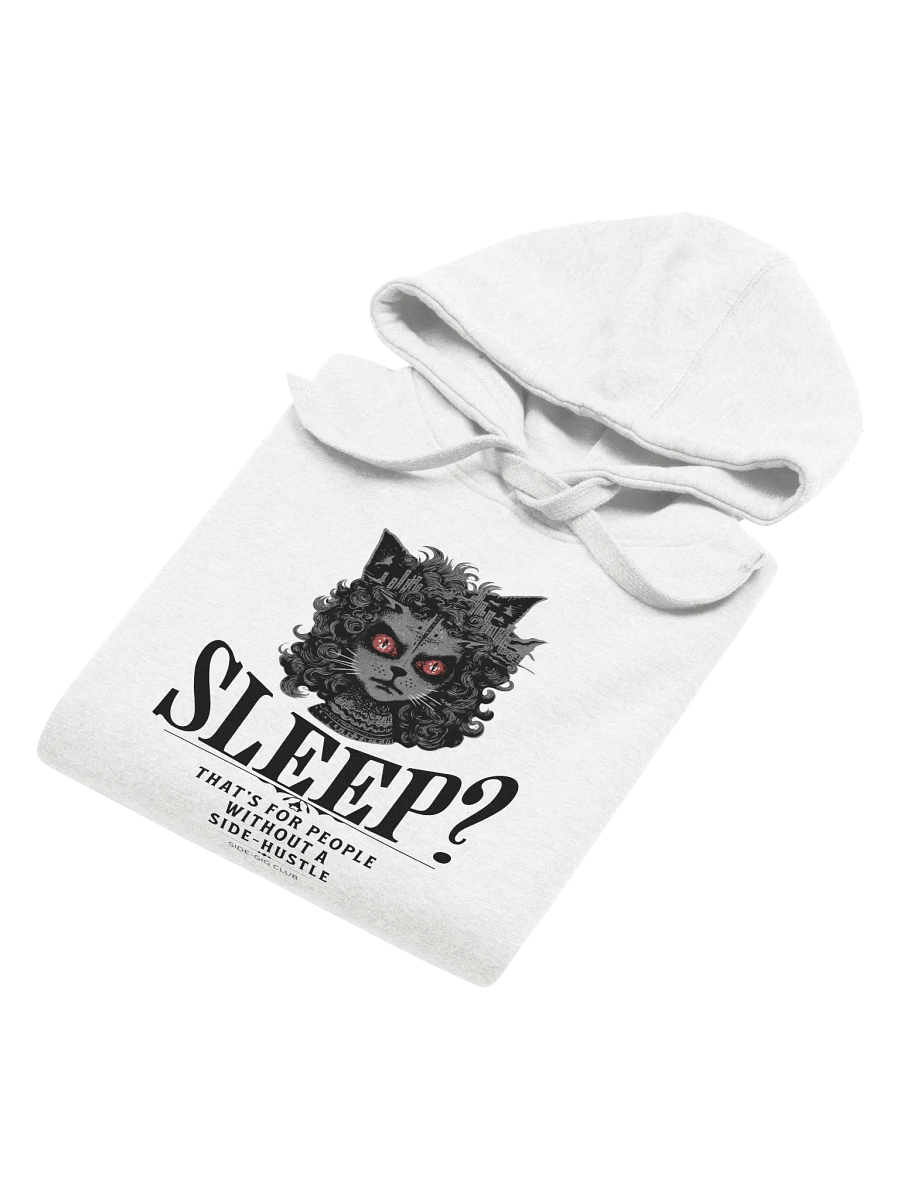 Sleepless Hustle: No Sleep, Just Side-Gigs Premium Unisex Hoodie in Vivid Black product image (7)