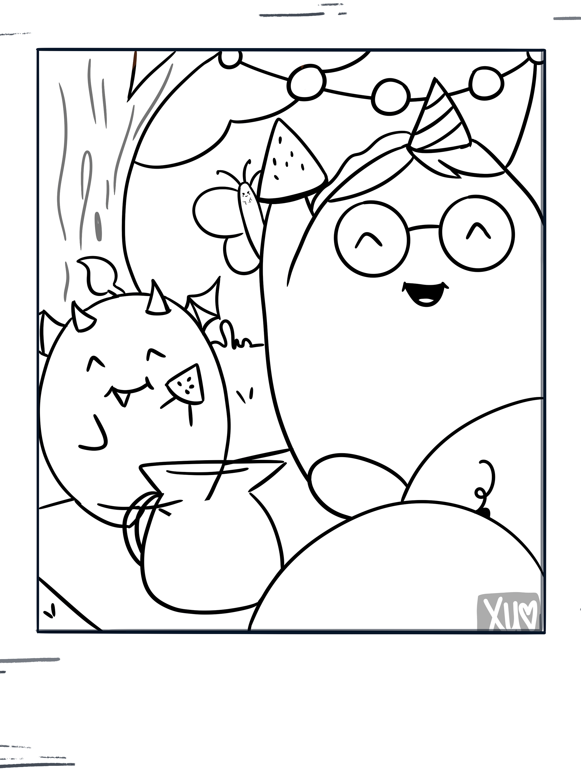 Watermelon Picnic Snap #4 Coloring Page product image (1)